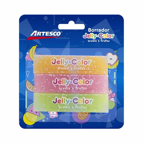 Borrador ARTESCO Jelly Color Pack Blíster 3un