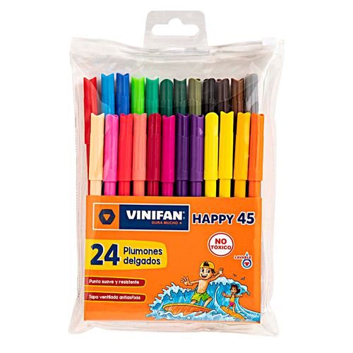 Plumones VINIFAN Happy 45 Estuche 24un