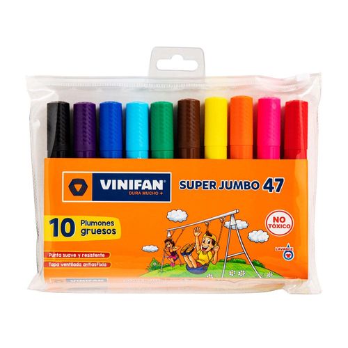 Plumones VINIFAN Super Jumbo 47 Paquete 10un