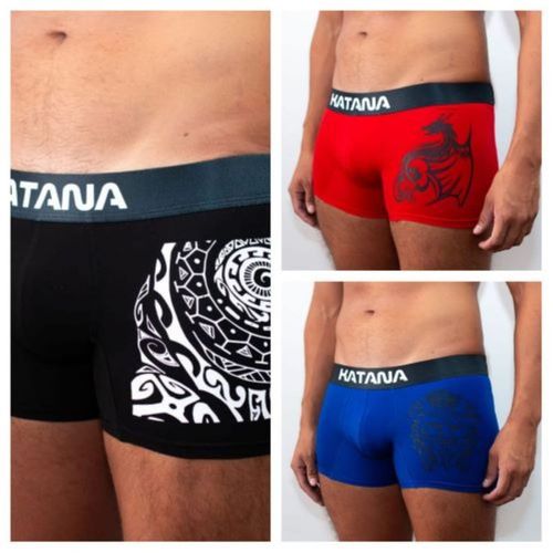 ROPA INTERIOR KATANA BOXER PACK X 3 AZUL ROJO Y NEGRO