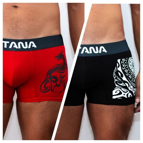 ROPA INTERIOR KATANA BOXER PACK X 2 ROJO Y NEGRO