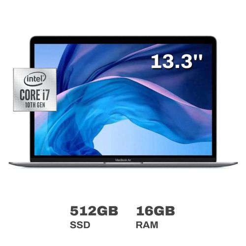 Apple Macbook Air 2020 13.3" Intel Core i7 16GB 512GB SSD Space Gray Teclado Inglés Caja Abierta Reacondicionado