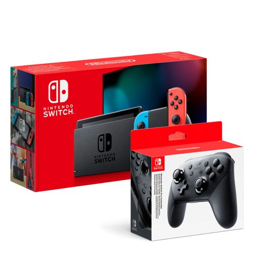 Consola Nintendo Switch Neon 2019 + Mando Pro Controller Gris