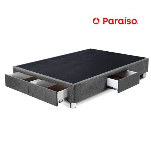 Box Tarima Cajones 2 Plazas Gris