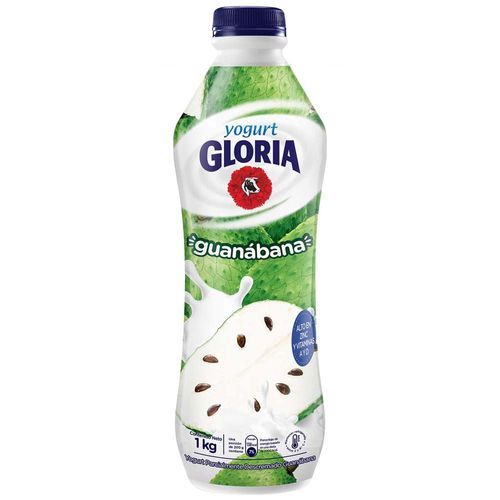 Yogurt Parcialmente Descremado GLORIA Sabor a Guanábana Botella 1Kg