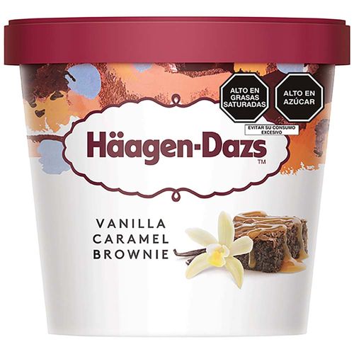 Helado HÄAGEN DAZS Mini Vanilla Caramel Brownie Pote 100ml