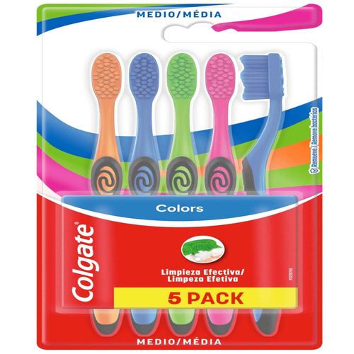 Cepillo Dental COLGATE Colors Paquete 5un