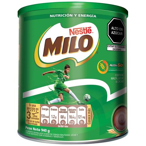 Fortificante Granulado MILO Activ-Go Lata 940g