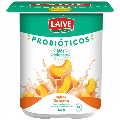 Yogurt Probiótico LAIVE Durazno Vaso 120g