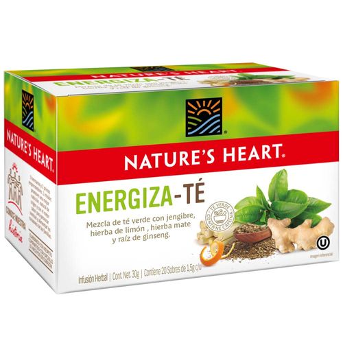 Infusión NATURE'S HEART Energiza - Té Caja 20un