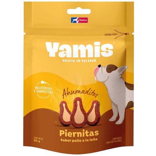 Comida para Perros YAMIS Adulto Piernitas Sabor Pollo a la Leña Doypack 80g