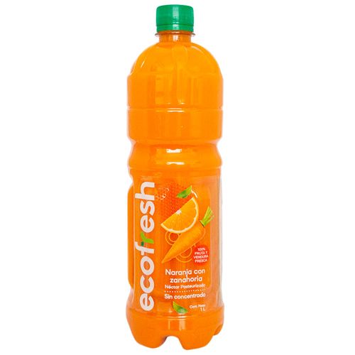 Jugo Nectar de Naranja Zanahoria ECOFRESH Botella 1L