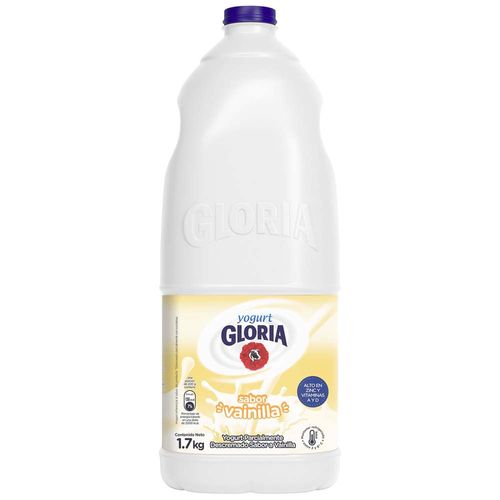 Yogurt Parcialmente Descremado GLORIA Sabor a Vainilla Galonera 1.7Kg