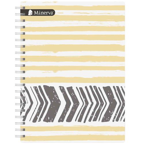 Cuaderno Anillado MINERVA Tapa Dura Cuadriculado 160 Hojas 5 Divisones