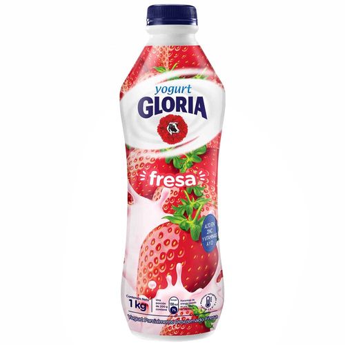 Yogurt Bebible GLORIA Sabor a Fresa Botella 1Kg