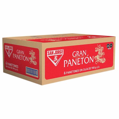 Gran Panetón SAN JORGE Caja 900g x 6un