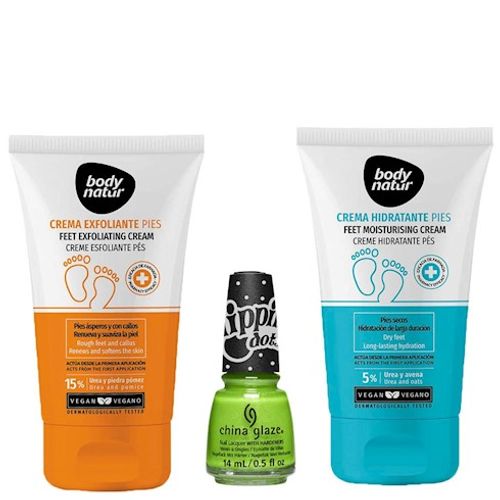 Pack Glaze-Frosty lime + Body Nature exfoliante e hidratante pies