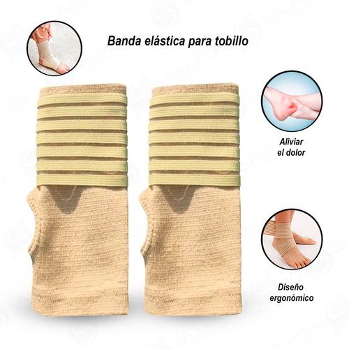 Par de Tobilleras Elásticas con Ajuste de Velcro