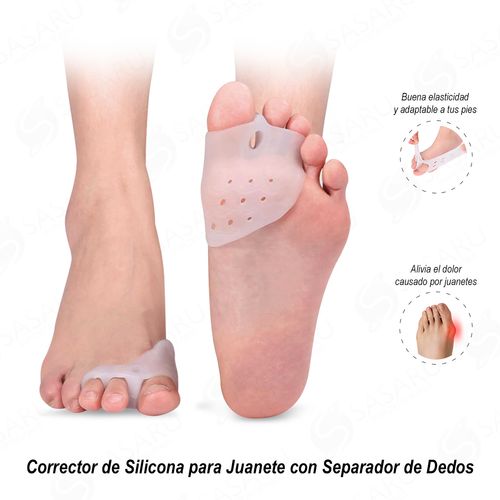 Corrector de Silicona para Juanete con Separador de Dedos