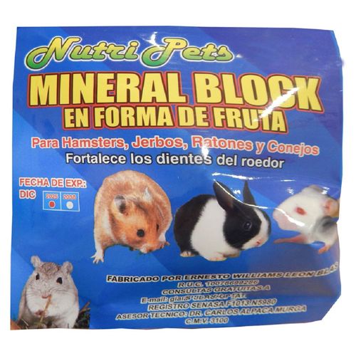 Mineral para Roedores en Forma de Fruta