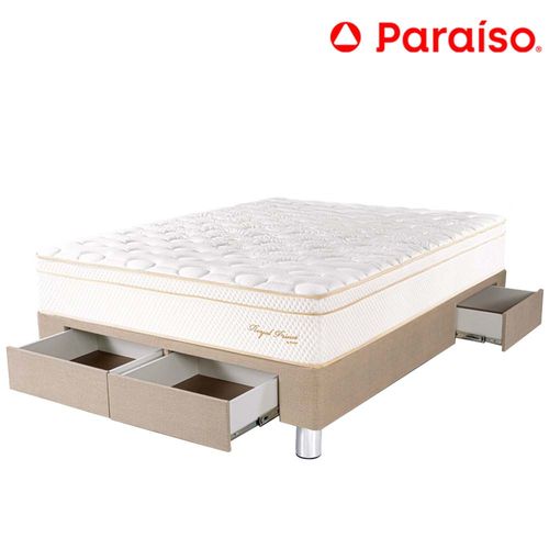 Cama Cajones PARAISO Royal Prince 2 Plazas Champagne