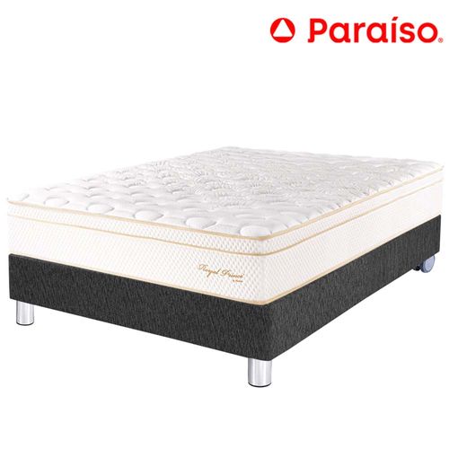 Cama Box Tarima PARAISO Royal Prince Acero 2 Plz + 2 Almohadas Viscoelásticas + Protector