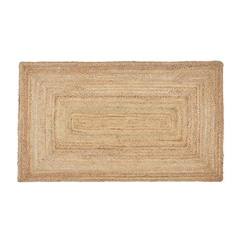 Alfombra de exterior rectangular de yute 90x150cm