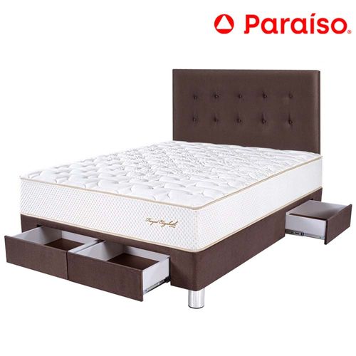 Juego de Dormitorio con Cajones PARAÍSO ROYAL ELIZABETH 2 Plazas Chocolate