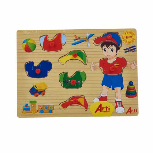 Juego Didácticos ARTI CREATIVO Dress Up Boy Madera