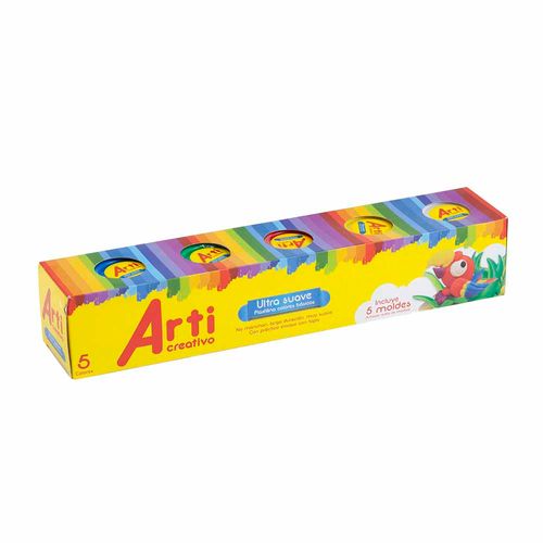 Pastilina ARTI CREATIVO 5 Colores con Moldes