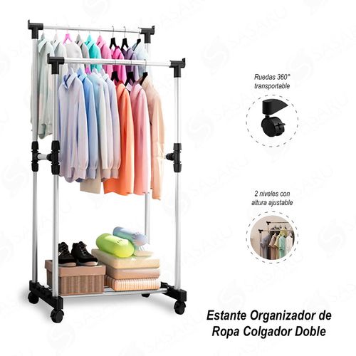 Estante Organizador de Ropa Colgador Doble