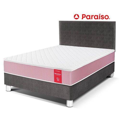 Cama Classic Medallón Ergo Acero 1.5 Plazas + Cabecera