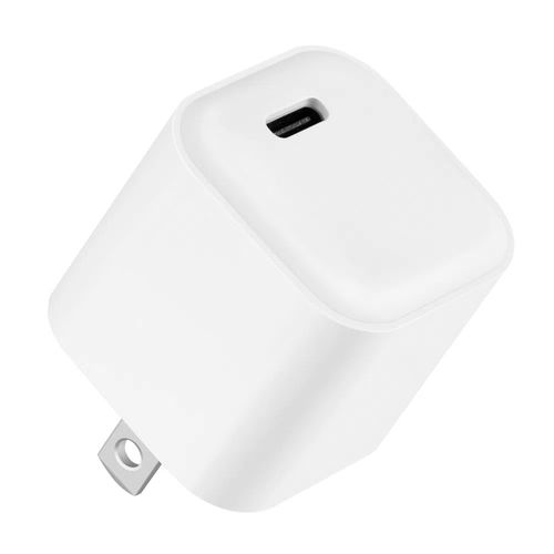 Cargador de pared iBox, 1 puerto tipo C, 3A, 20W, carga rápida, blanco