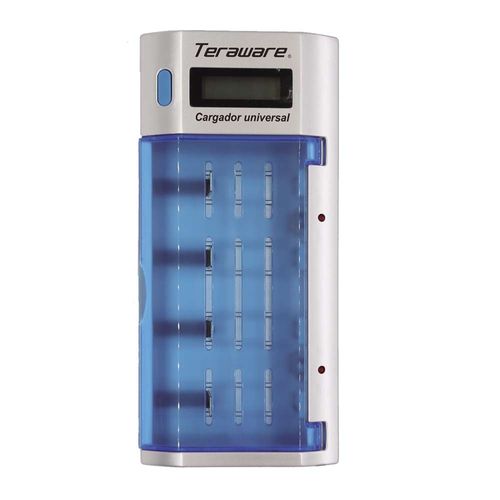 Cargador universal Teraware C108  para pilas recargables D / C / AA / AAA / 9V, con pantalla LCD