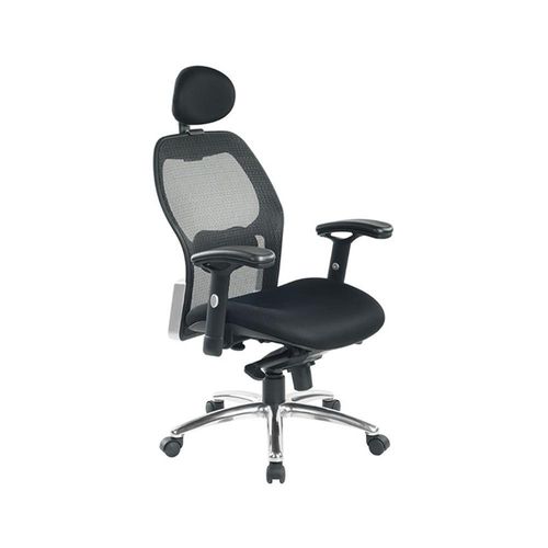 Silla Pacifica Giratoria B/Aluminio Negro - Ziyaz