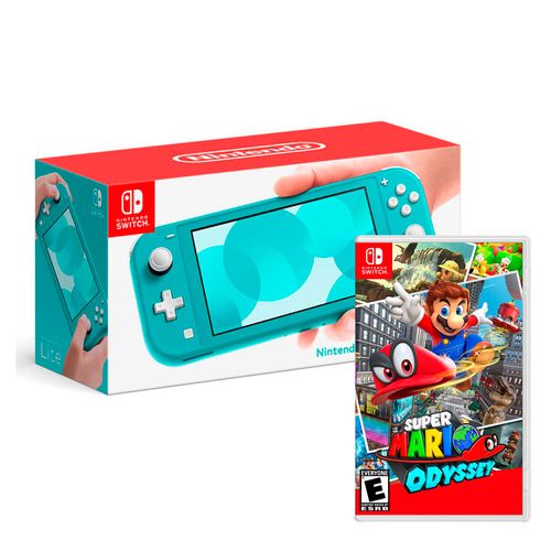 Consola Nintendo Switch Lite Turquesa + Super Mario Odyssey