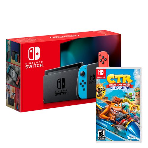 Consola Nintendo Switch Neon 2019 + Crash Team Racing