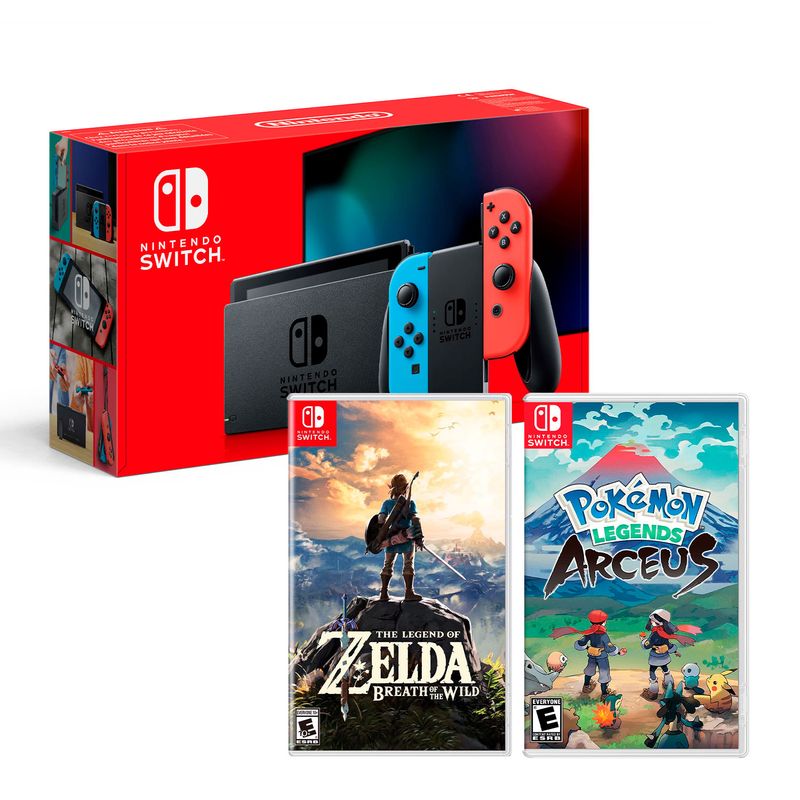 Consola-Nintendo-Switch-Neon-2019---Zelda-Breath-of-the-wild---Pokemon-Legends-Arceus