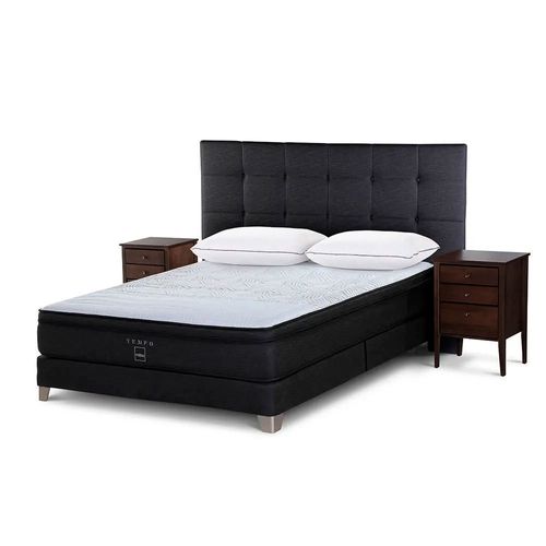 Set Cama Tempo Issey grafito 2 Plazas + 2 Almohadas