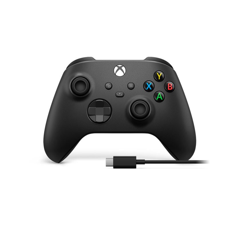 Mando-inalambrico-Xbox-One---Cable-Usb-para-Windows-10-Negro-Carbon