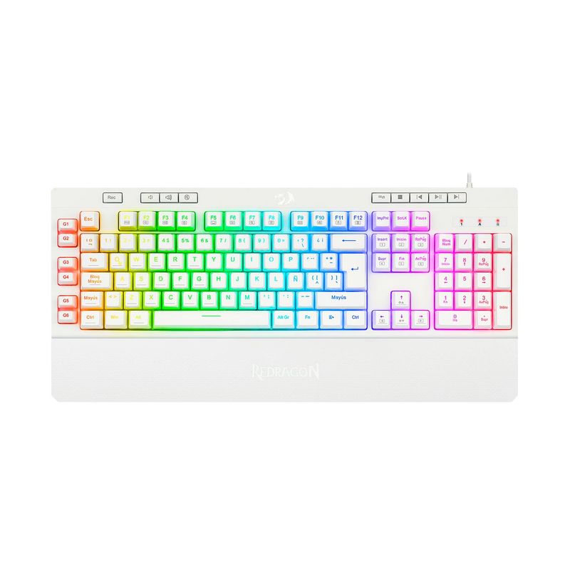 Teclado-Gamer-Redragon-Shiva-Spanish-K512W-Rgb-White