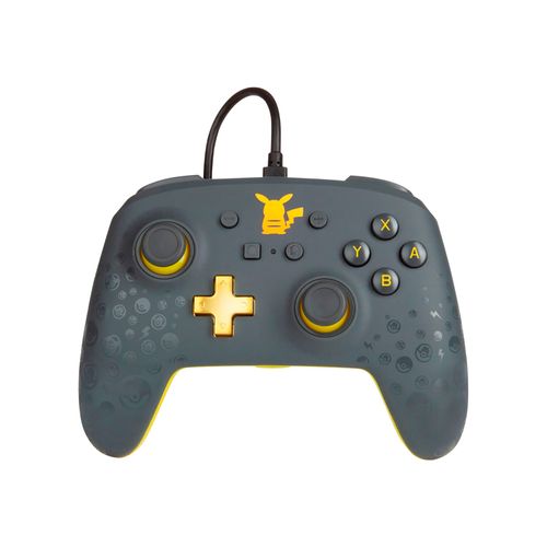 Mando Pro PowerA Con Cable Nintendo Switch Pikachu Grey