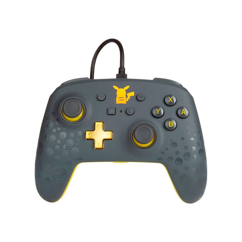 Mando-Pro-PowerA-Con-Cable-Nintendo-Switch-Pikachu-Grey