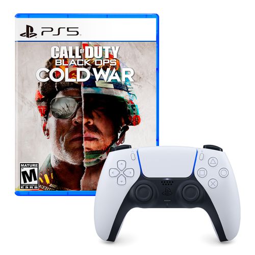 Mando Playstation 5 Dualsense Blanco + Call Of Duty Black Ops Cold War