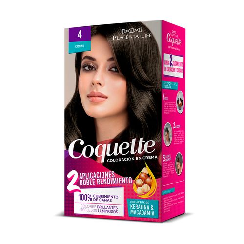 Coquette Tinte 4 Castaño Kit 2 aplicaciones