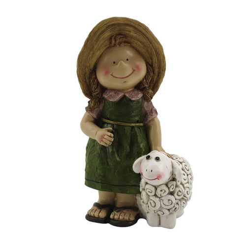 Adorno niña con oveja 23.5cm