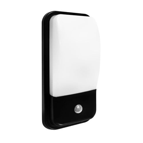 Aplique exterior led Negro con sensor 20W Luz blanca
