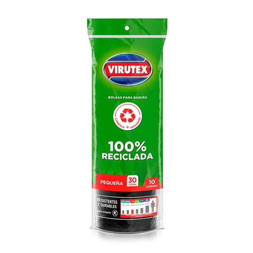 Bolsa de basura rollo 30 litros x 10 unidades