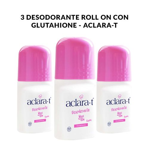 3 Desodorante Roll On con Glutahione - Aclara-T