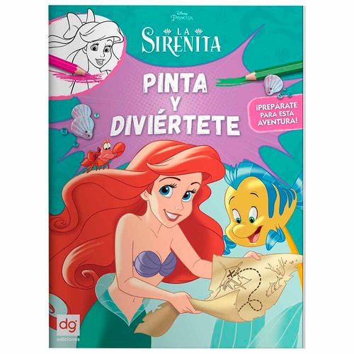 Libro Infantil DISTRIBUIDORA GRÁFICA Pinta y Diviertete con La Sirenita